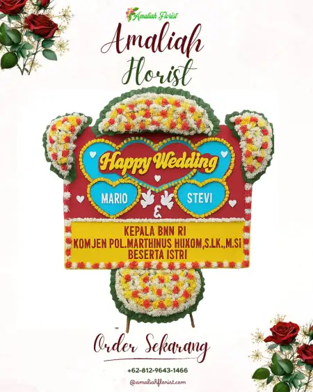Papan Bunga Pernikahan Mantingan Tengah